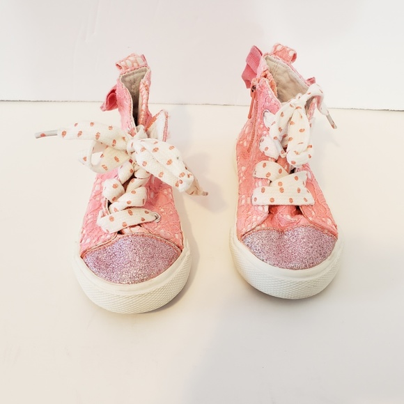 Cat & Jack Shoes Cat Jack High Top Glitter Sneakers 6 Toddler